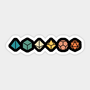 Retro Minimalist RPG Dice Sticker